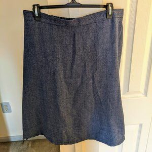 👗Kellwood Company Blue-Grey Wool Finish Straight Skirt (Size 14P)